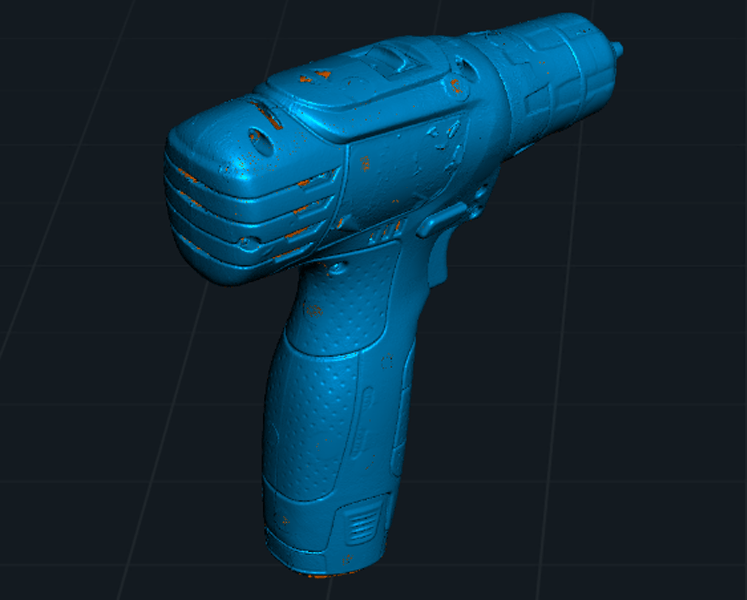 3D-Scan eines Akkuschraubers – hochauflösendes Werkzeugmodell zur CAD-Weiterverarbeitung oder Zubehörentwicklung