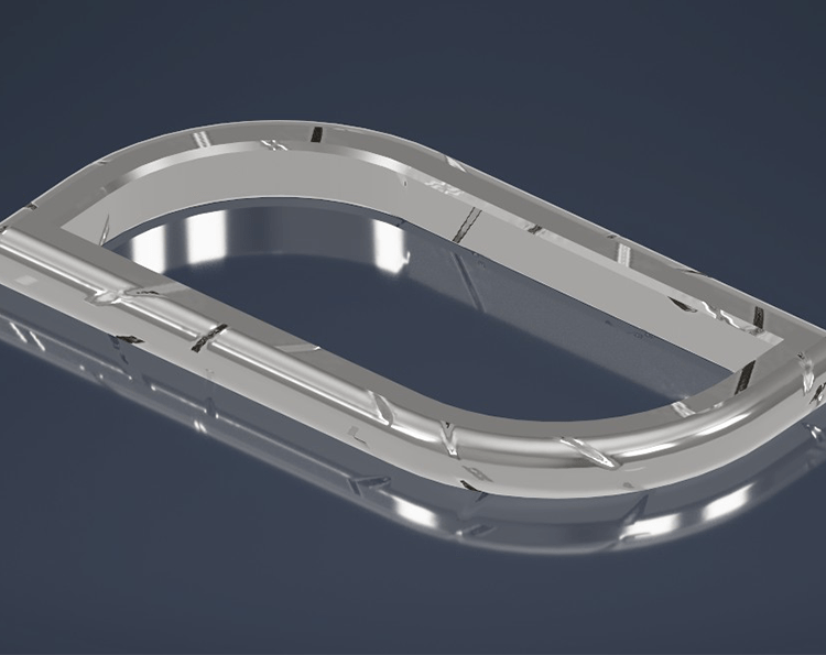 CAD-Muster eines Bauteils zur Design- und Passformprüfung – transparenter Prototyp für Kundenfreigabe