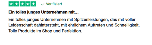 5-Sterne-Bewertung für 3D Druck Iacono auf Trustpilot – junges, leidenschaftliches Unternehmen mit schnellen und ehrlichen Leistungen