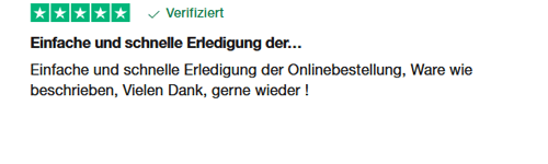 Trustpilot-Bewertung für 3D Druck Iacono – schnelle und einfache Onlinebestellung, Ware wie beschrieben